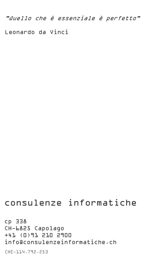 Consulenze Informatiche - Capolago - Svizzera